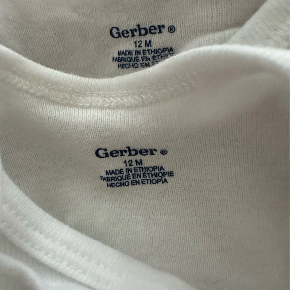 👶🏻 Carter’s Gerber Cat & Jack Onesies 12 months white pink bundle lot baby euc